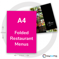 A4 Folded Restaurant Menus